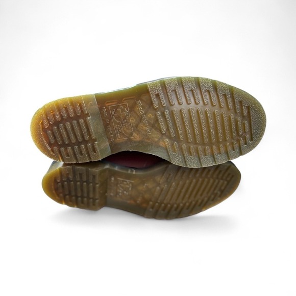 Dr. Martens NWB Size 12US Men's‎ Snaffle Needles Burgundy Leather Chelsea Boots - Picture 8 of 13